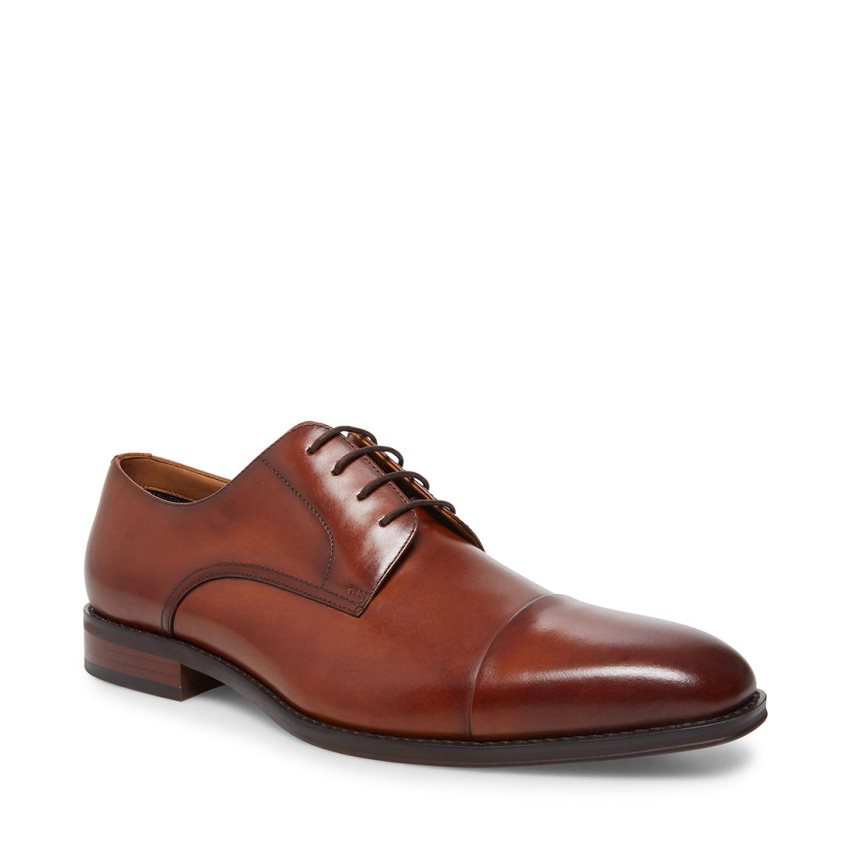 Zapatos Derby Steve Madden Plot Cuero Hombre Marrones | ES MY4629